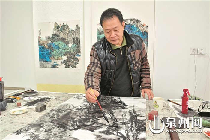 江松作画