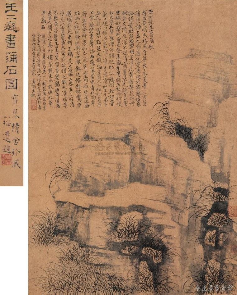 王玖 蒲石图