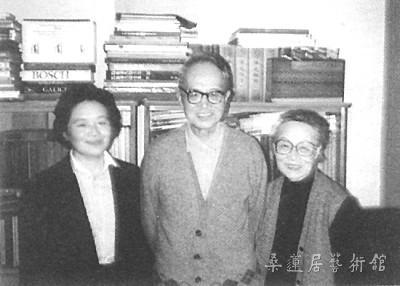 上世纪80年代中期，钱钟书杨绛夫妇和女儿钱瑗。