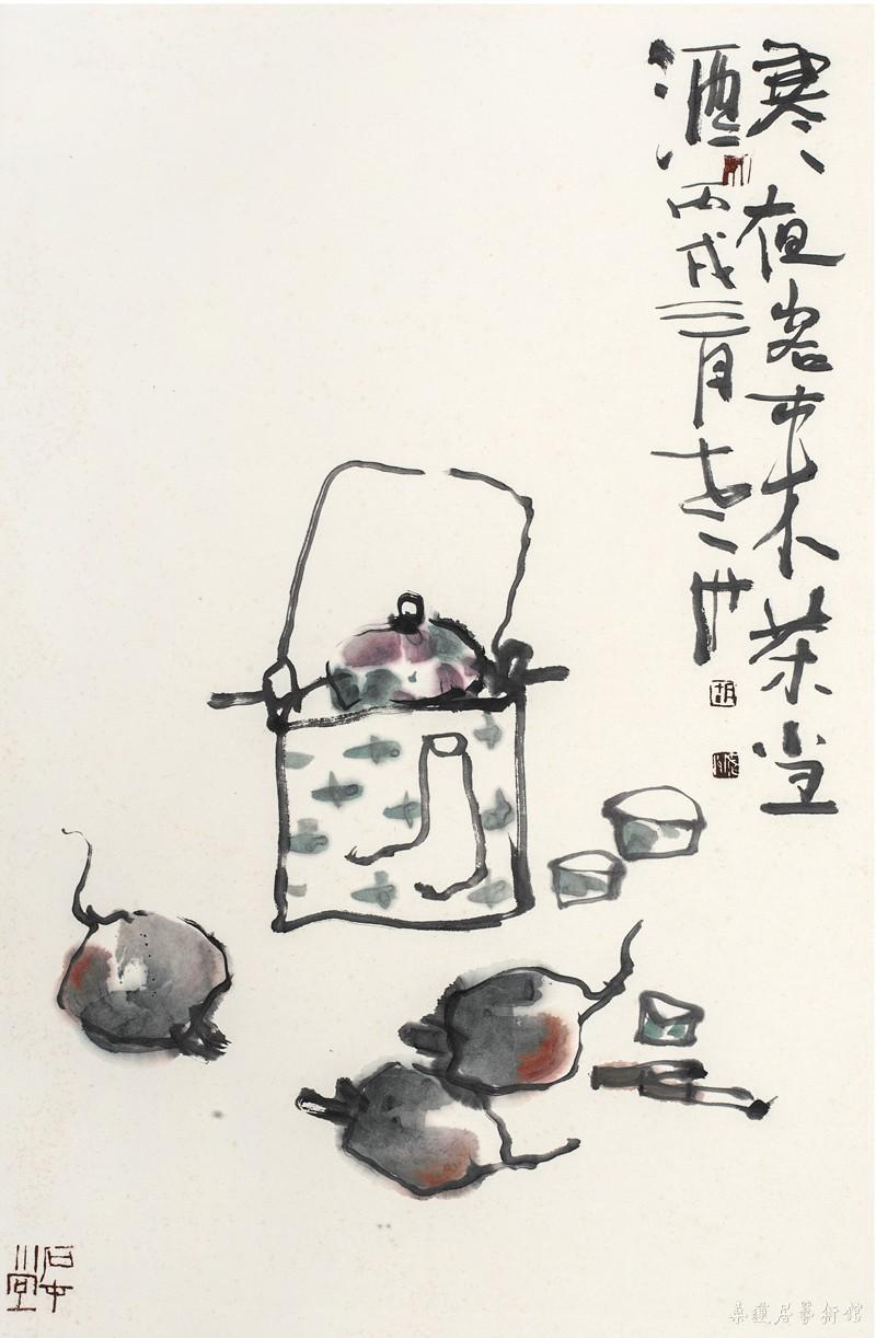 胡颍州 寒夜客来茶当酒 69×45cm 缩图