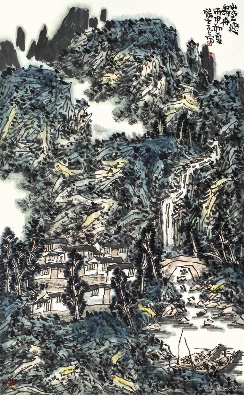 张士玉 山色恋归舟 97×60cm 缩图