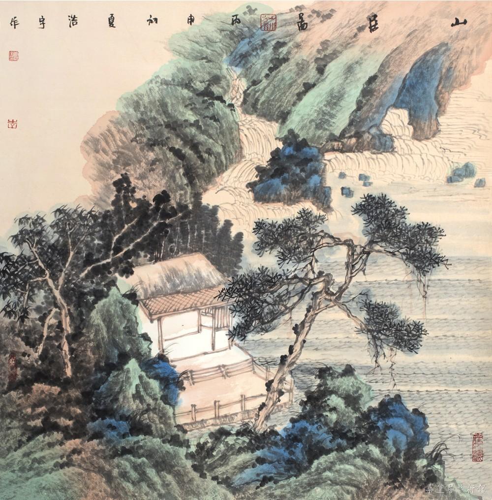 李浩宇 山居图  69×69cm 缩图