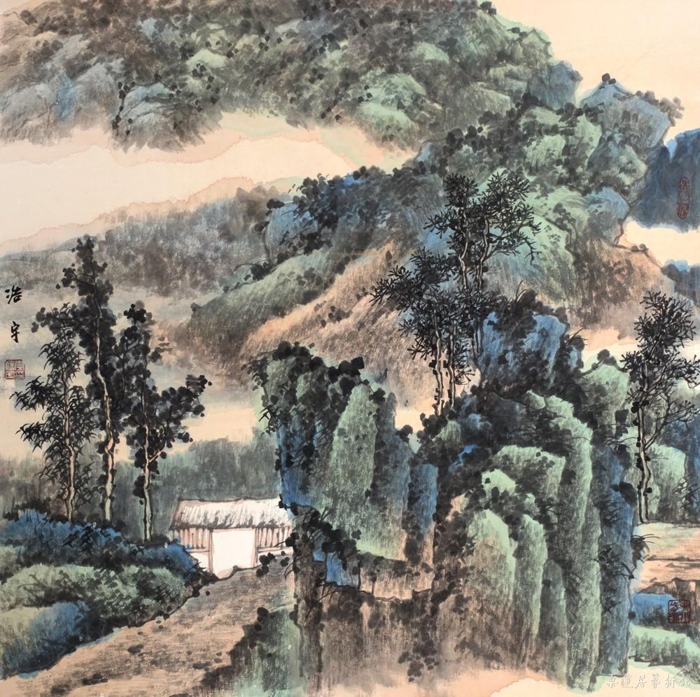 李浩宇 雨过山色清69×69cm 缩图