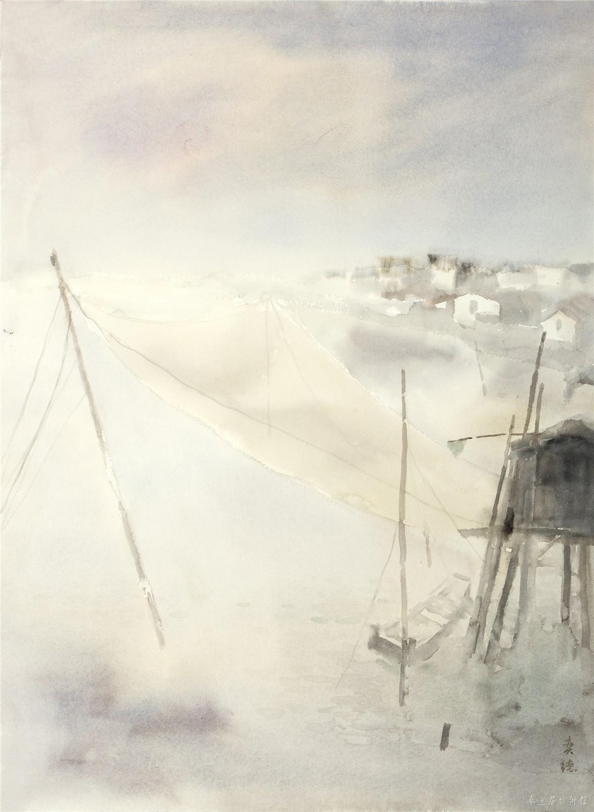 林奕德 待潮  77×57cm