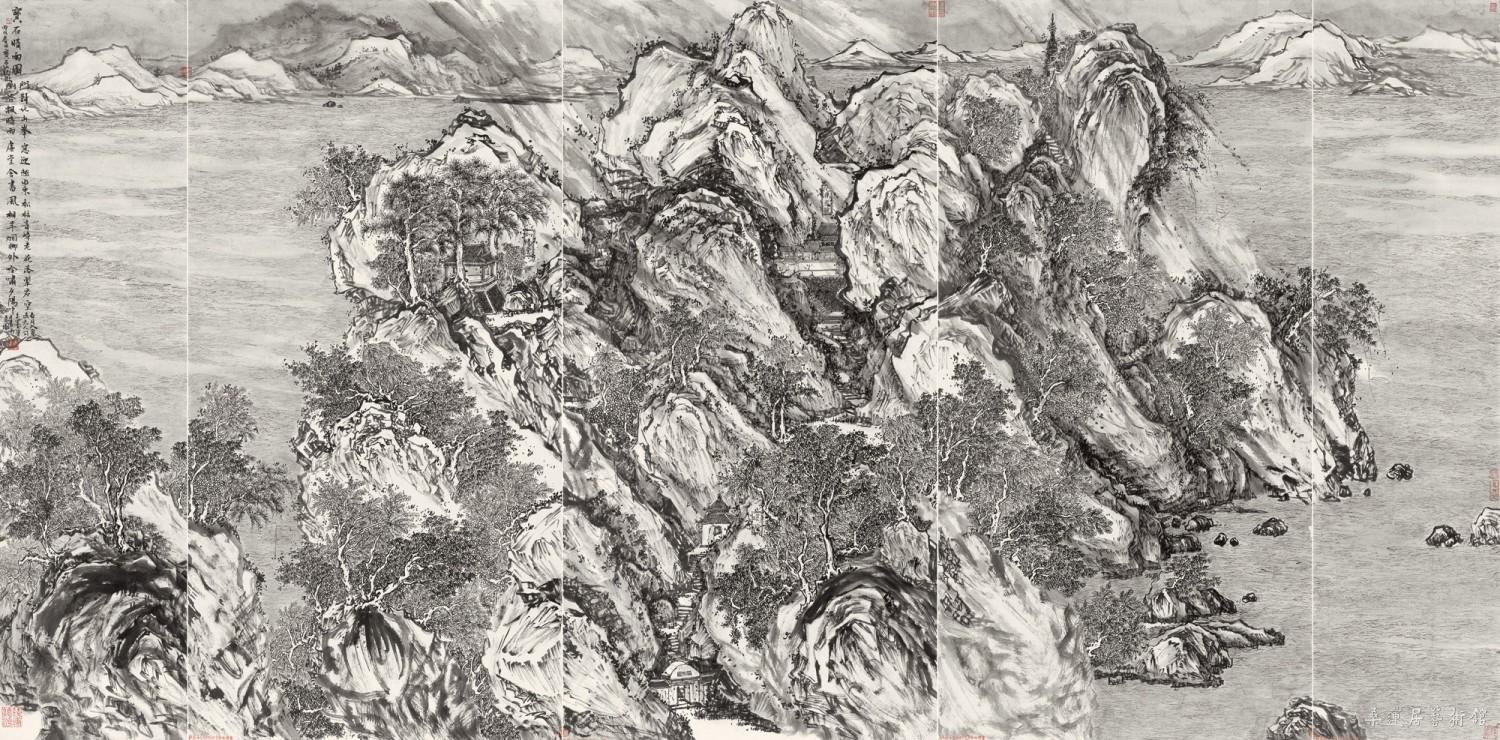 孙玄墨 宝石晴雨图 138.5×300 缩图