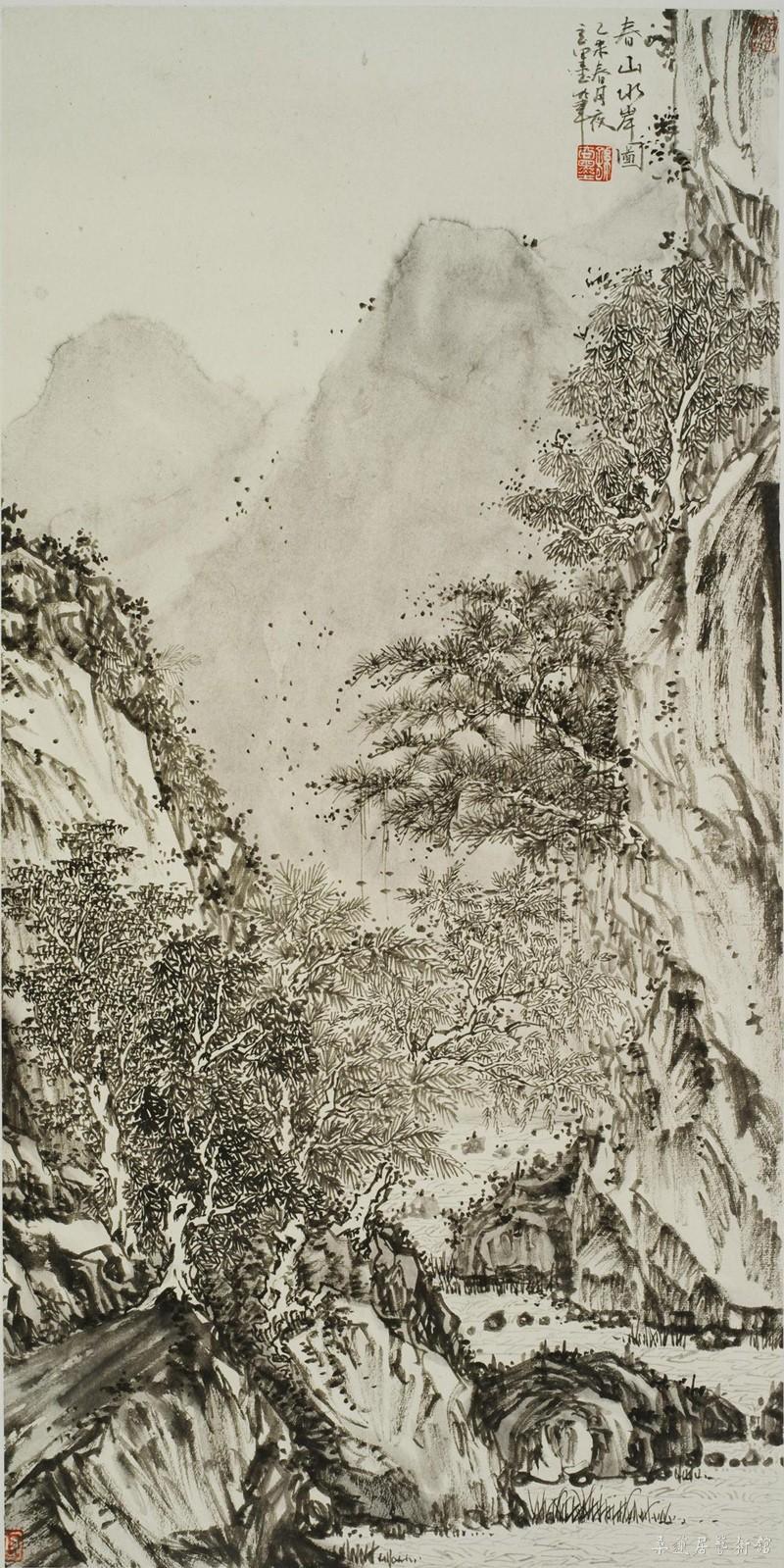 孙玄墨 春山水岸图35×69 缩图