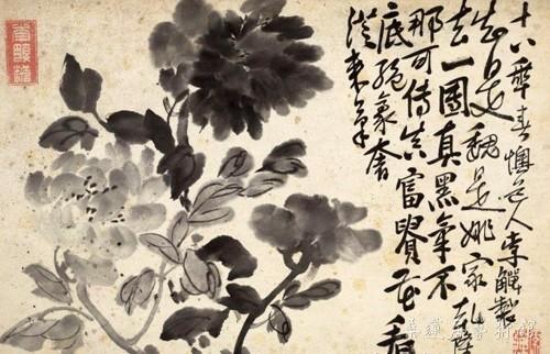 清代李鱓《牡丹图》