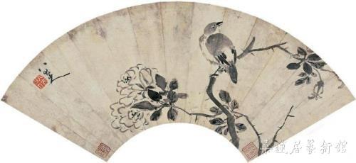 清代 八大山人《莺啼牡丹》