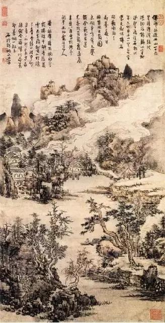 清 髡残 仙源图轴 设色纸本 1661年作 北京故宫博物院藏.jpg