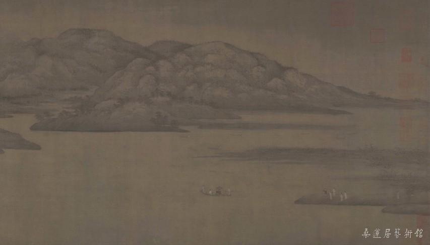 董源 潇湘图卷 绢本设色 50×141 局部