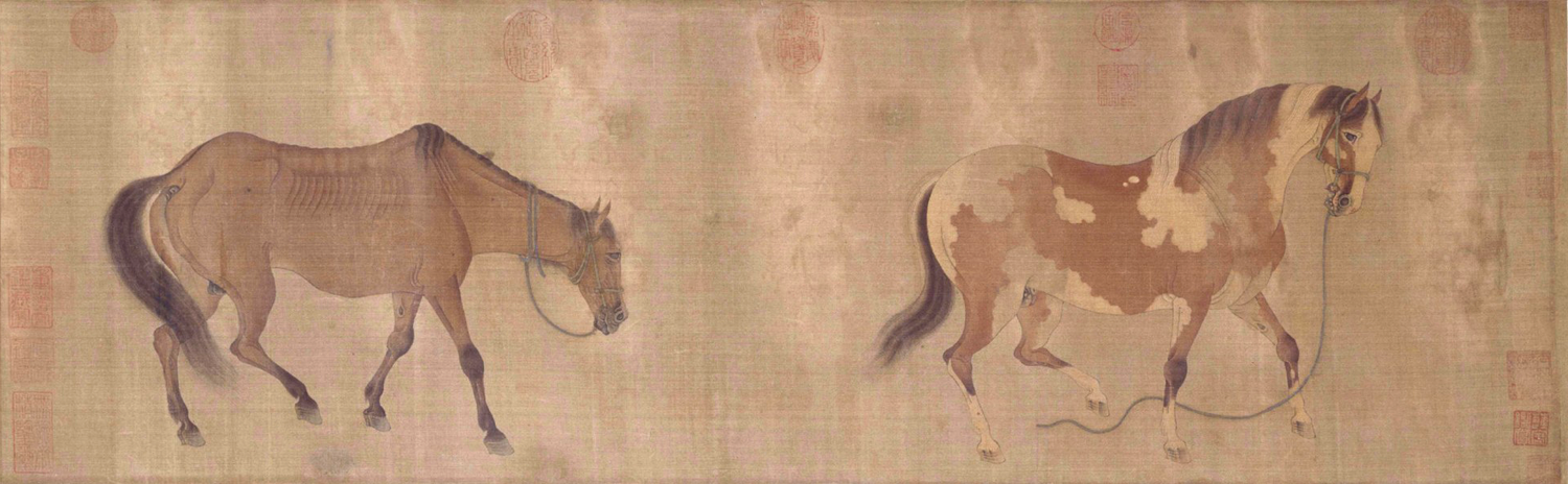 元 任仁发 二马图卷 北京故宫博物院藏