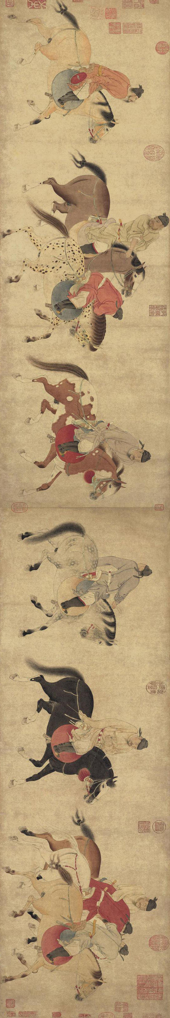 五王醉归图卷 旋转