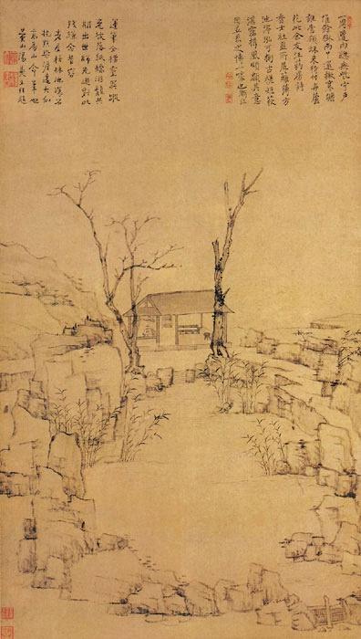 [清] 弘仁 枯槎短荻图 纸本墨笔 61.9×35.3cm 故宫博物院藏