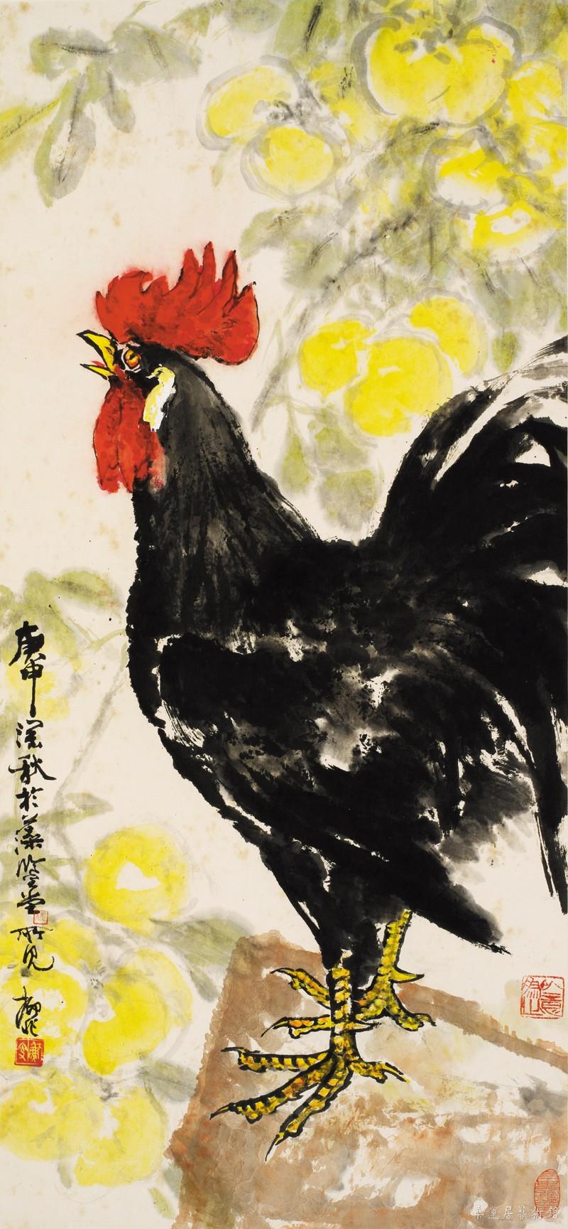 （1908-1997）陆抑非-公鸡图 缩图