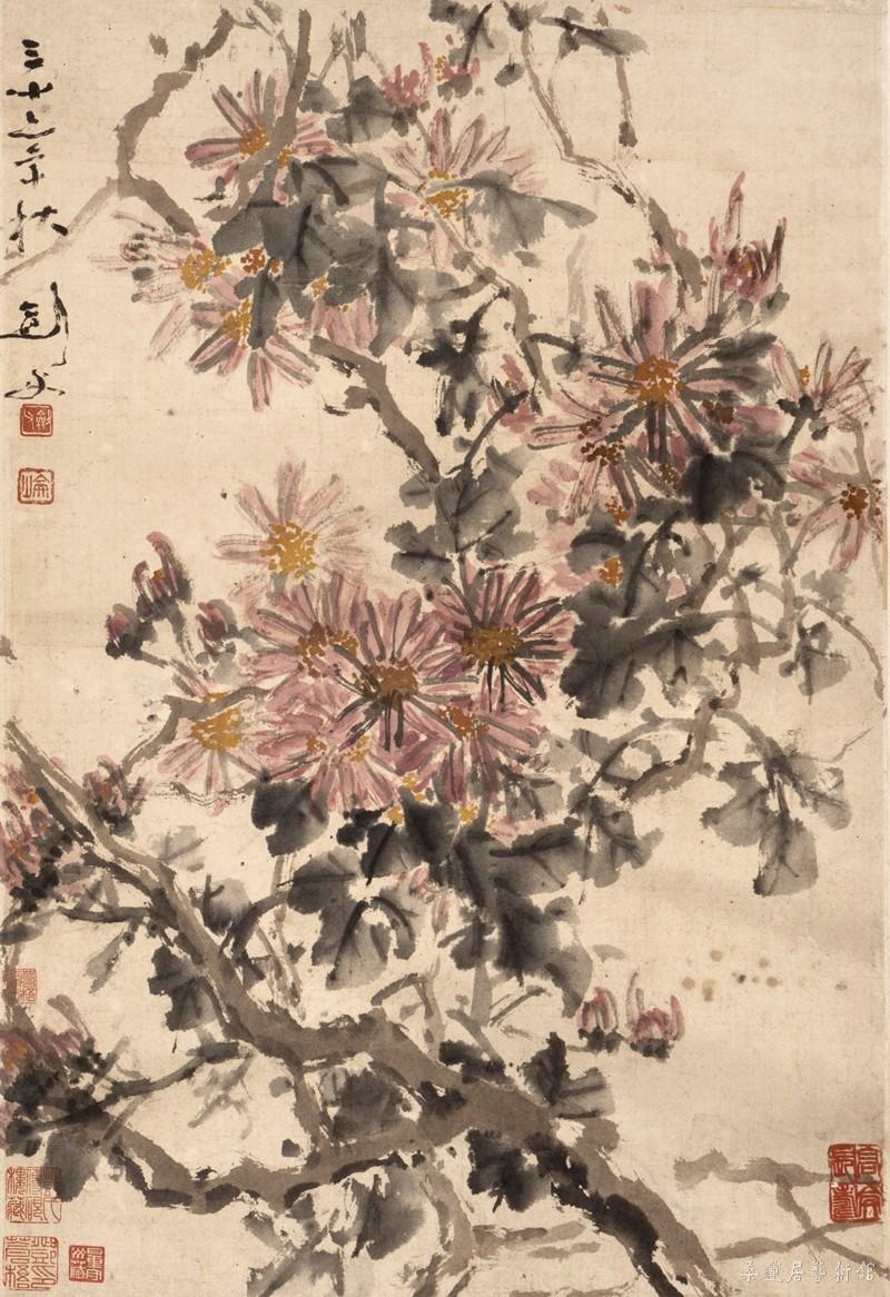 高剑父 菊花