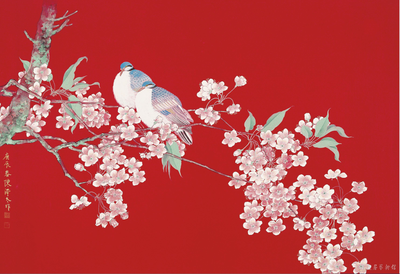 《梨花双鸠》 创作年份：2000年