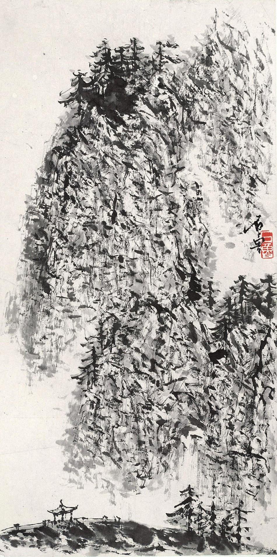 墨色山水
