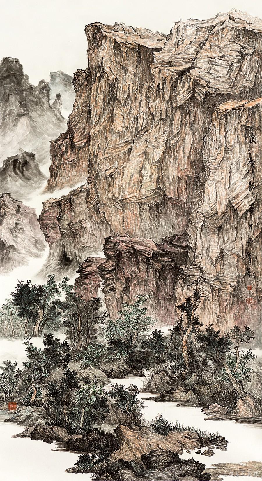 李伟苹 泉声静谷 180×96cm缩图