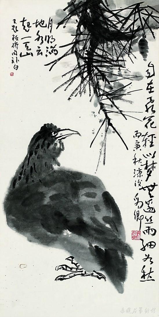 朱豹卿 月明满地 70.5×34.5cm 1986年
