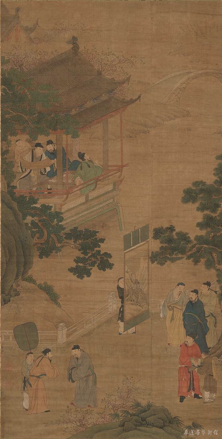 李士达 琴棋书画图轴1 美国波士顿博物馆藏