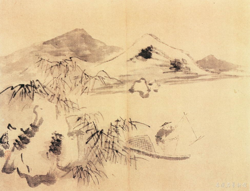 清 普荷 山水图册页(选二） 绢本水墨 25.5×34.5cm 天津艺术恃博物馆藏