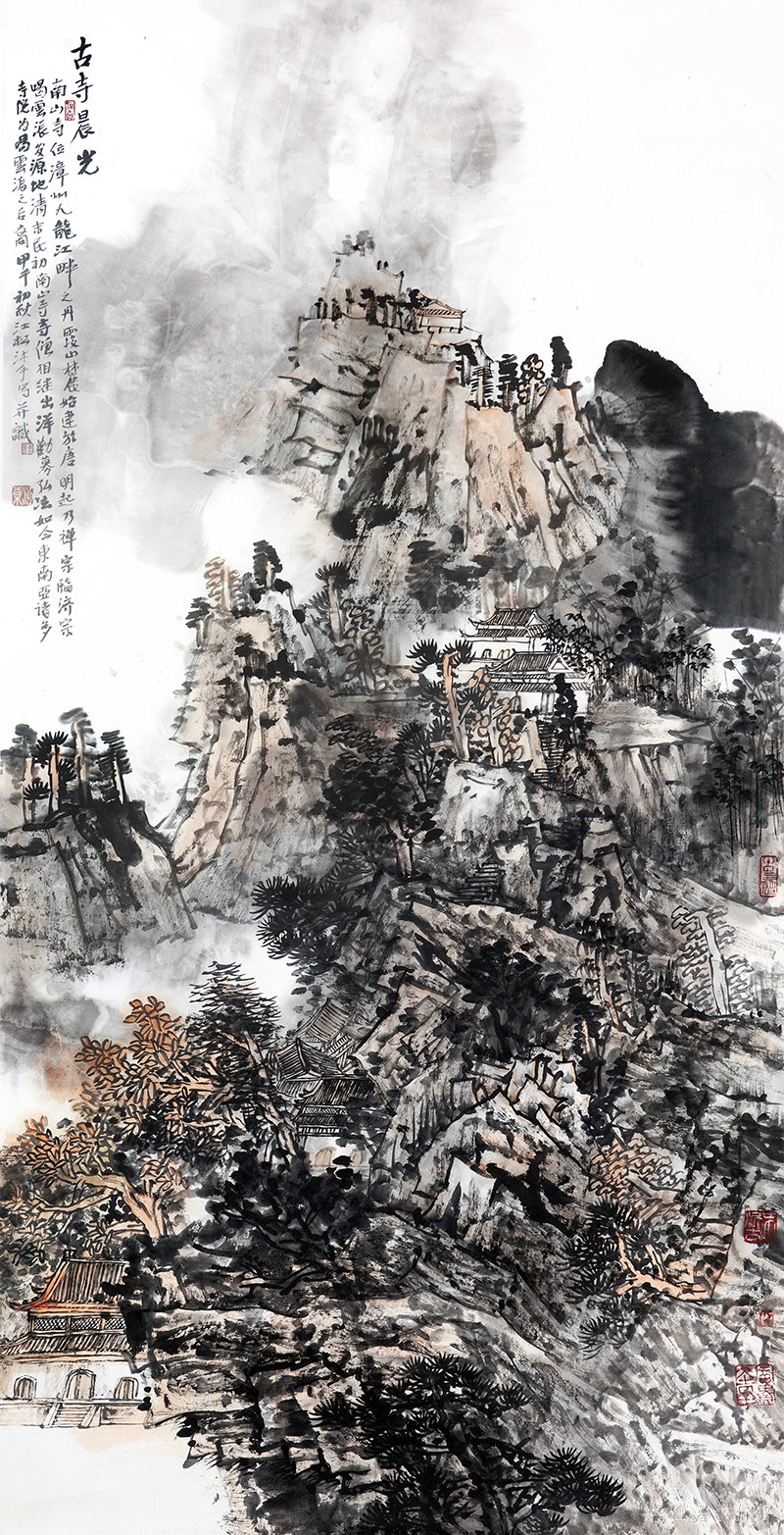 《古寺晨光》68x138cm 缩图