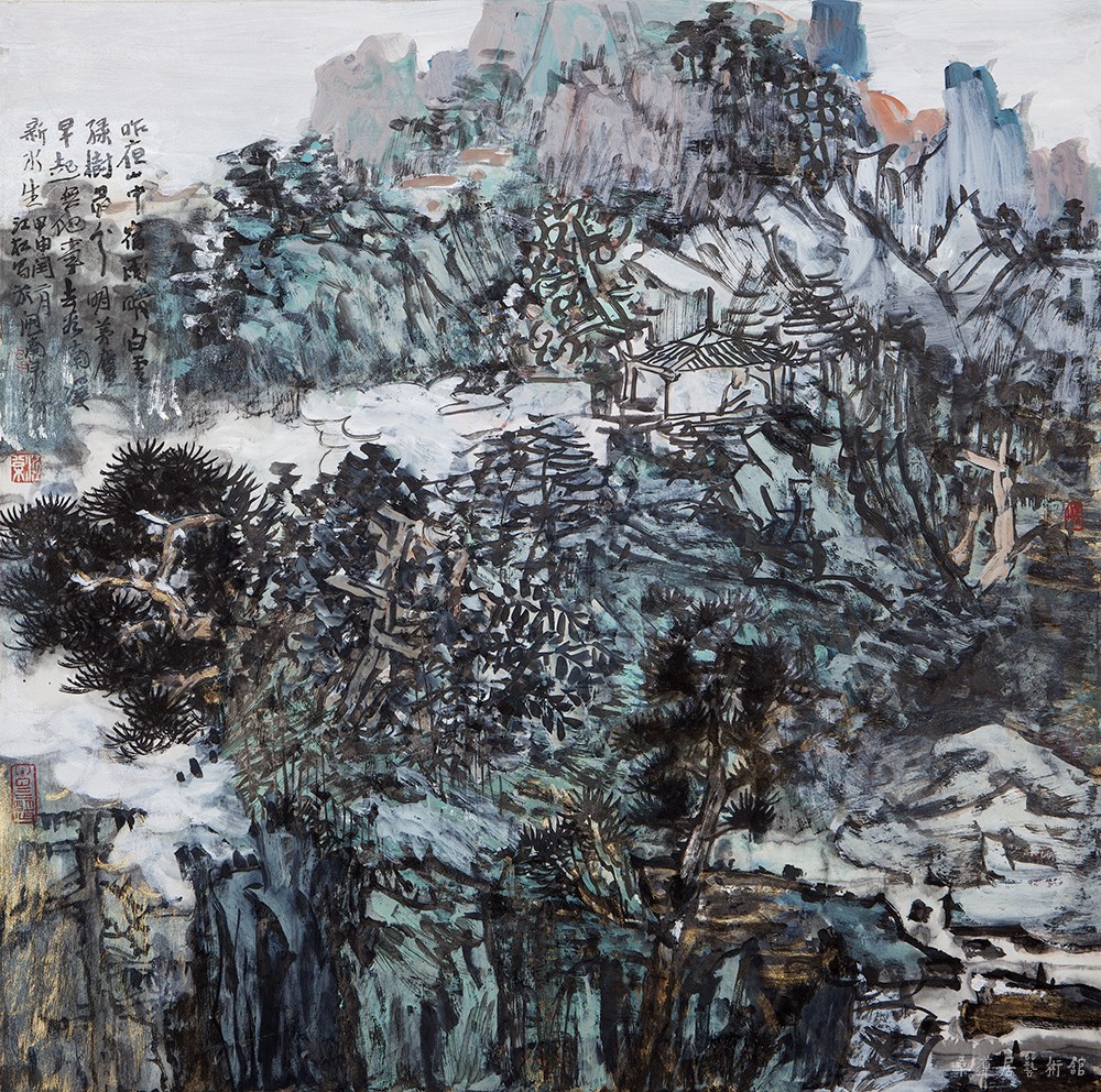 山中宿雨68x68cm 缩图