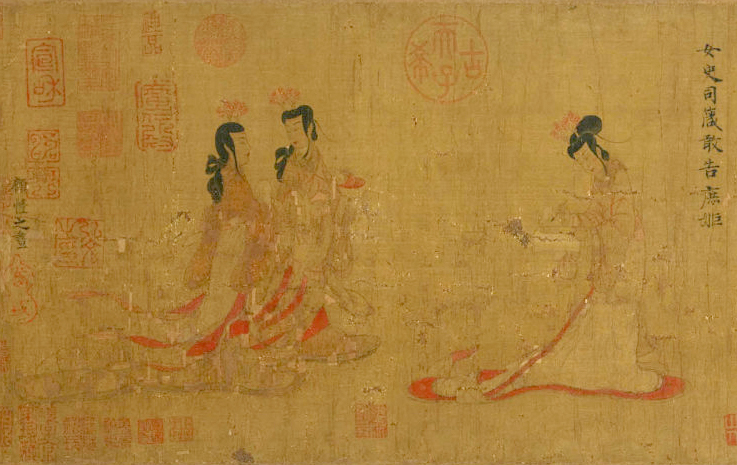 东晋 顾恺之 女史箴图（唐摹本）绢本设色 25×349厘米 大英博物馆藏 局部