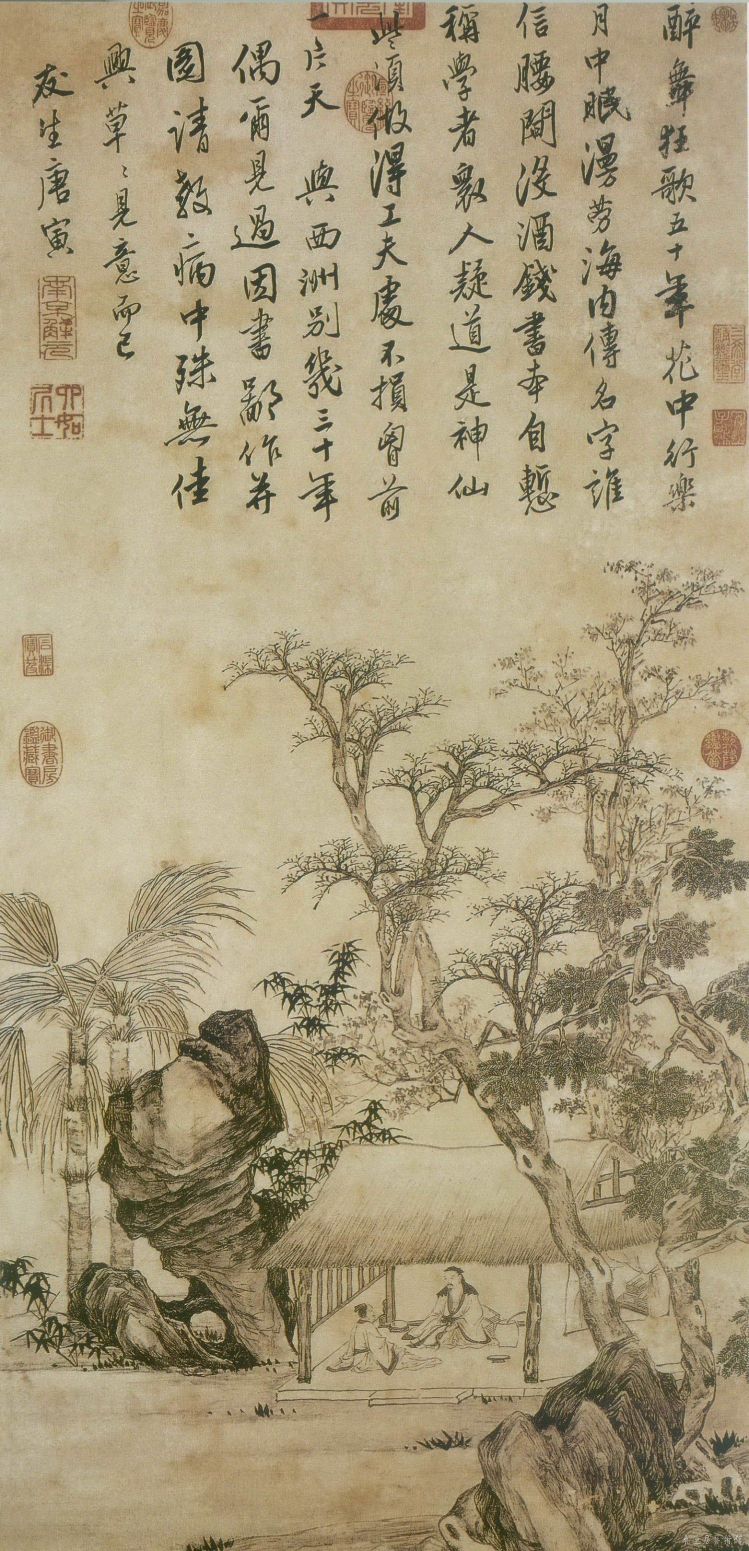 唐寅 《西洲话旧图轴》上海博物馆藏