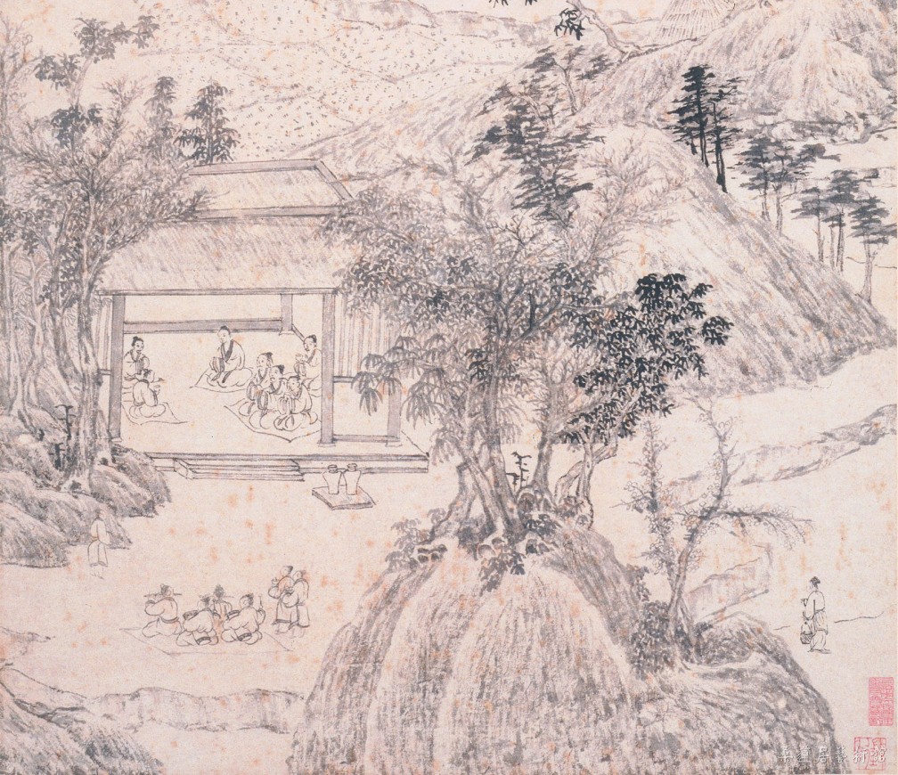 明 文徵明 豳风图轴（局部）