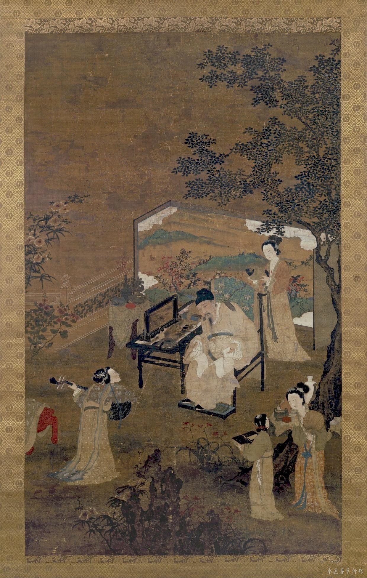 唐寅 陶谷弱兰图 大不列颠博物馆