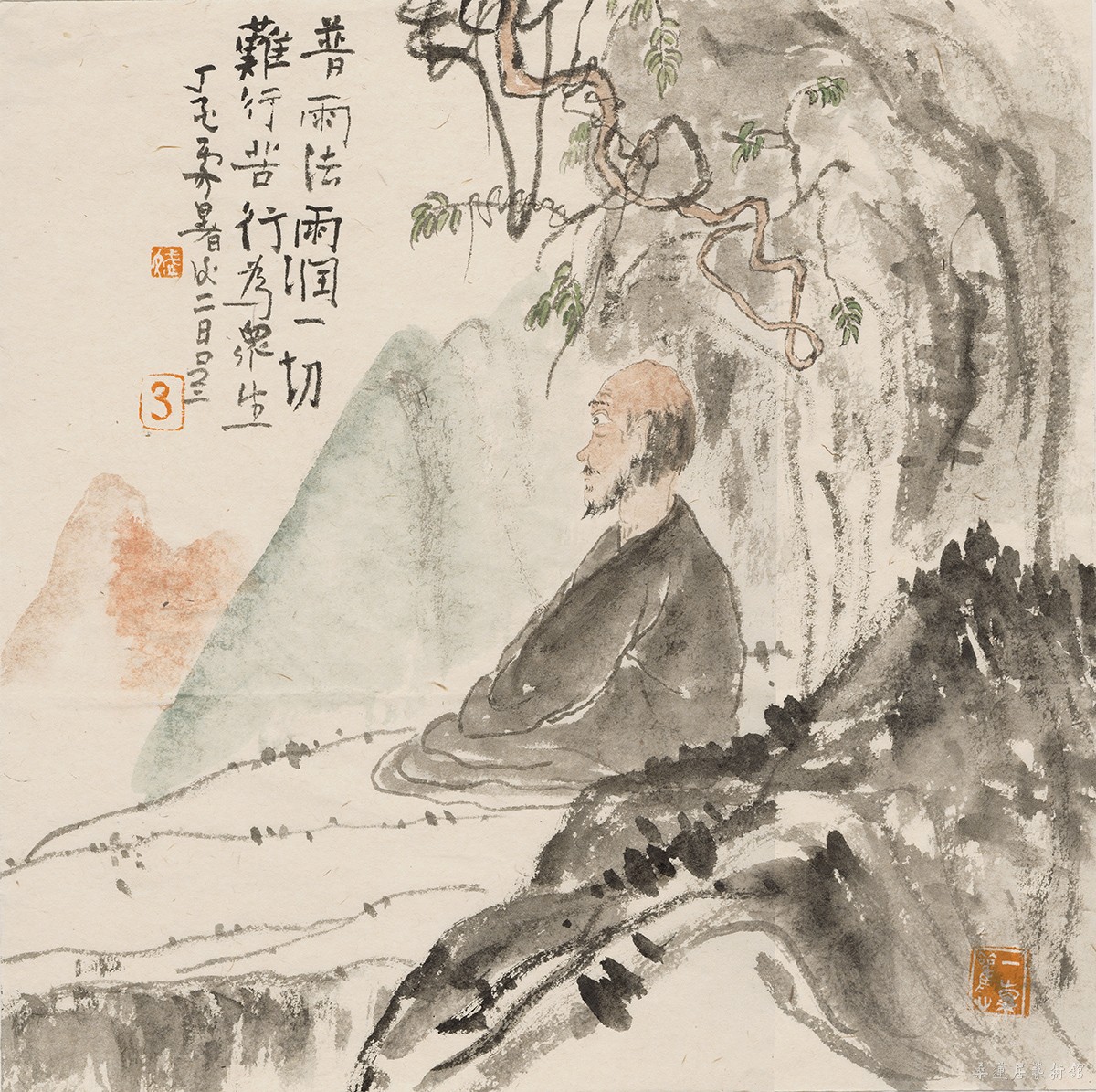 坐看千山（34cmX34cm) 缩图