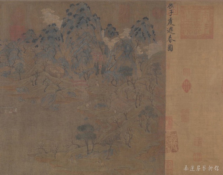 隋 展子虔 游春图 卷 绢本设色（局部）01