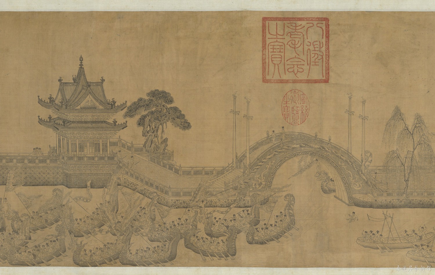 元 王振鹏 龙池竞渡图