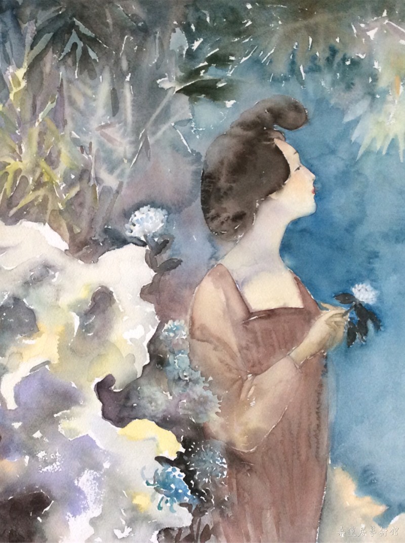 1 月朗风清 水彩 60×90cm 缩图