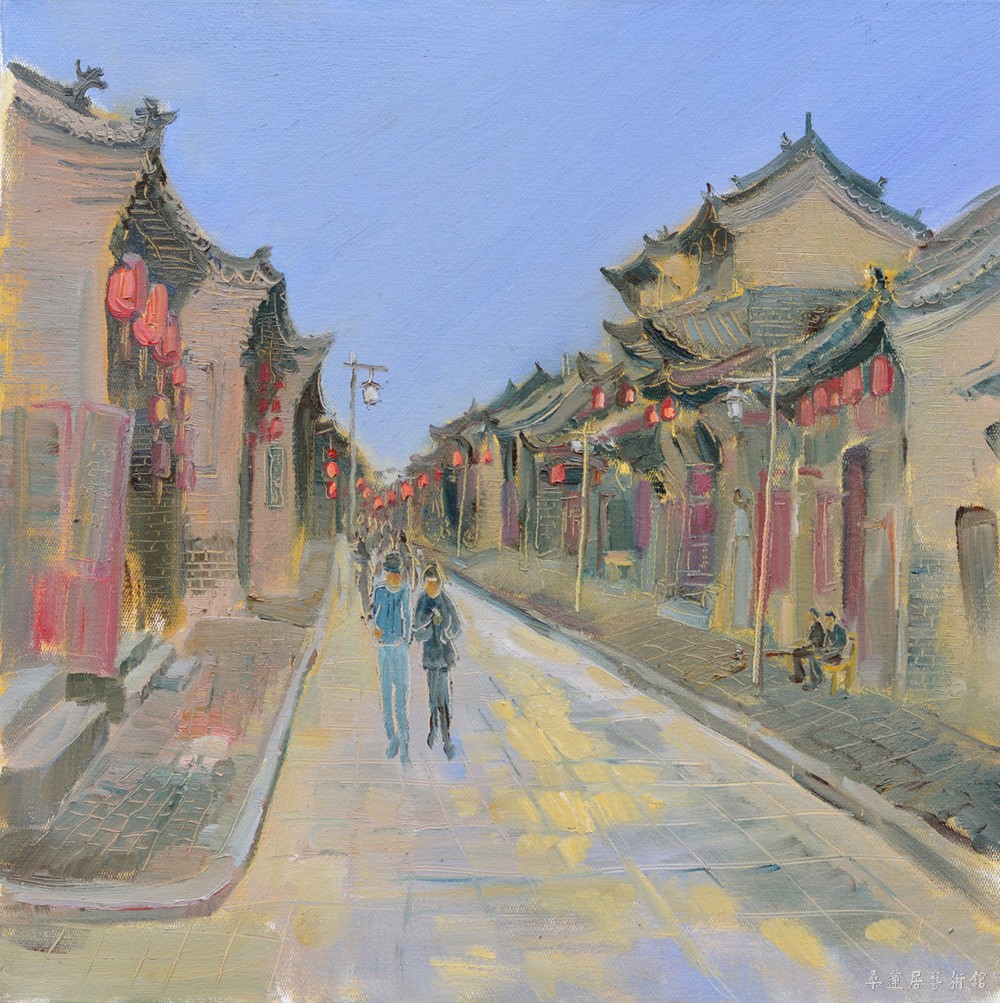 黄昏  油画  60╳ 60 缩图2