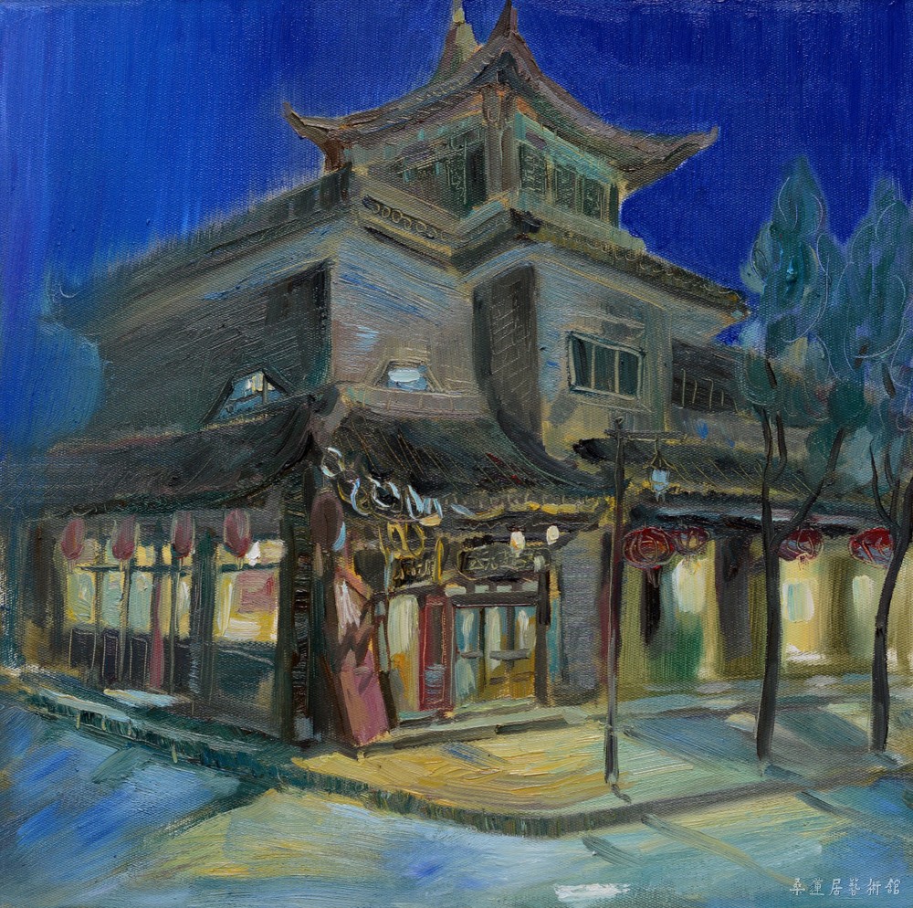 华灯 油画 60╳ 60 缩图2