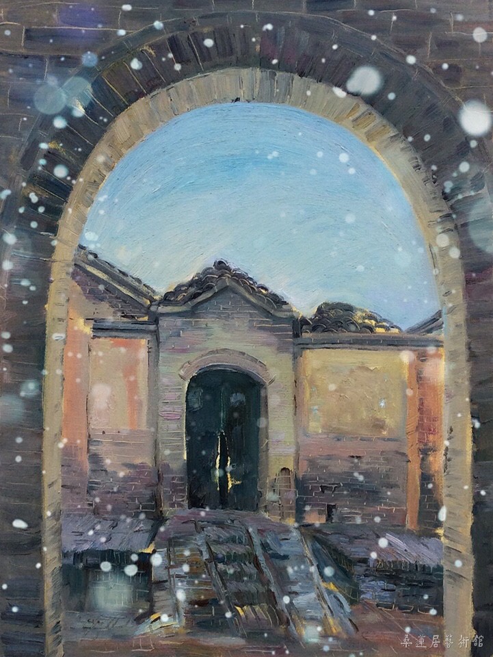 晴雪  油画 60 80
