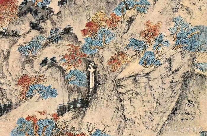 元 王蒙 《葛稚川移居图》轴 设色纸本 139×58cm 故宫博物院藏 局部10 缩图