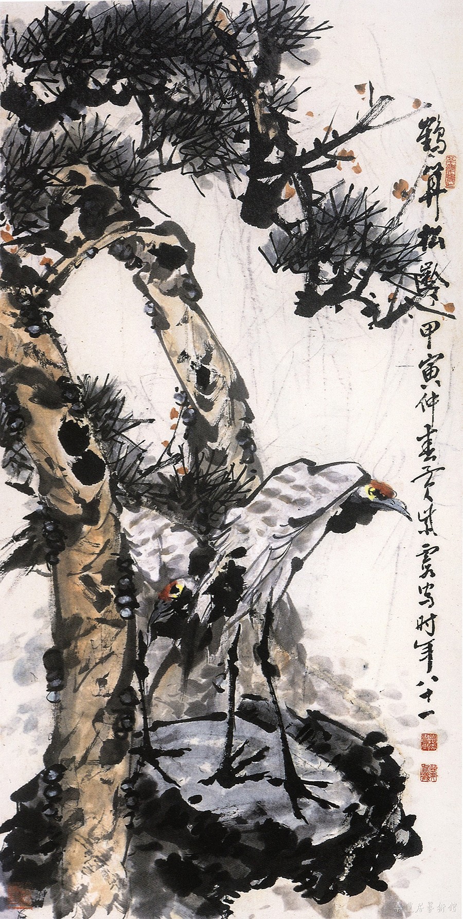 黄紫霞 鹤算松龄 缩图