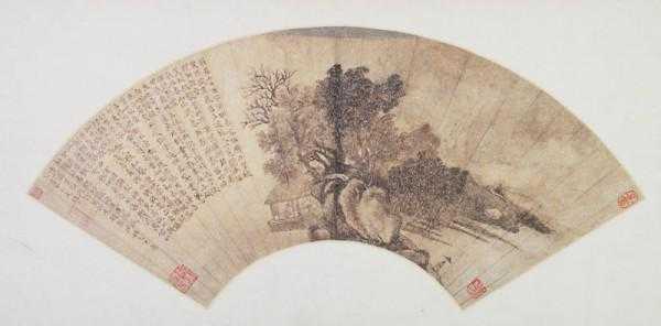 文徵明《雨中访友图》