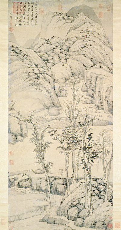 明 沈周 策杖图轴 水墨纸本立轴 159.1×72.2cm 台北故宫博物院藏2 副本缩图
