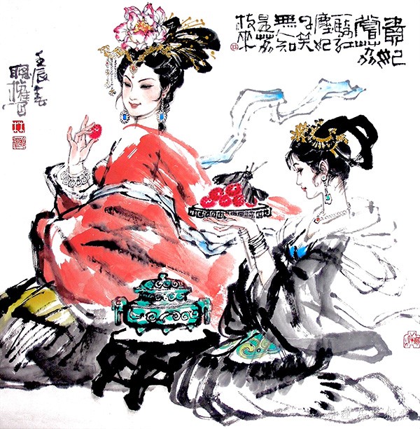 林聪权 贵妃尝荔 68×68cm 缩图