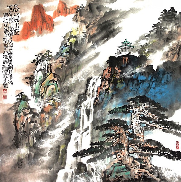 林聪权 高山烟水图 69×69cm 缩图