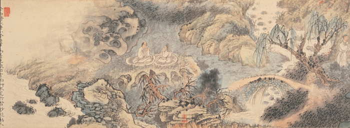 石涛 西园雅集图卷 36.5×328cm 上海博物馆藏 局部4缩图