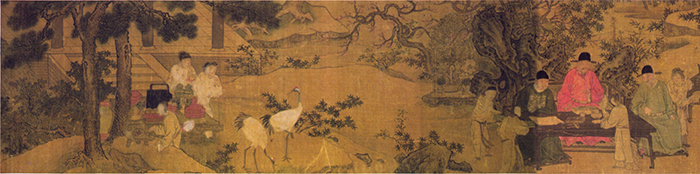 明 谢环 杏园雅集图（全卷）1 绢本设色 37×401cm 镇江博物馆藏 缩图