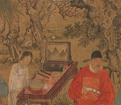 明 谢环 杏园雅集图卷 37×243.2cm 纽约大都会博物馆藏 局部3 副本2 缩图
