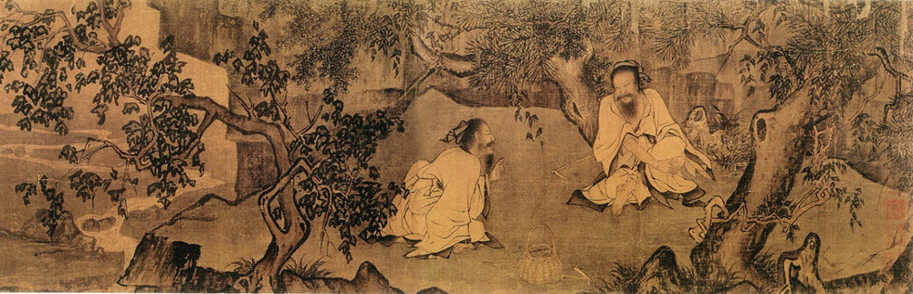 南宋 李唐 采薇图 绢本淡设色 27.2×90.5cm   故宫博物院藏2 副本 缩图