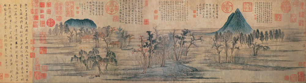赵孟頫 鹊华秋色图 纸本设色 28.4×93.2厘米 台北故宫博物院藏 裁 缩图2
