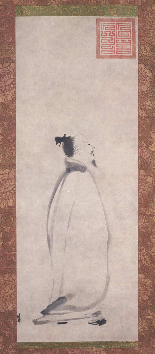 宋 梁楷 太白行吟图 81.1×30.5cm 东京国立博物馆藏 副本2